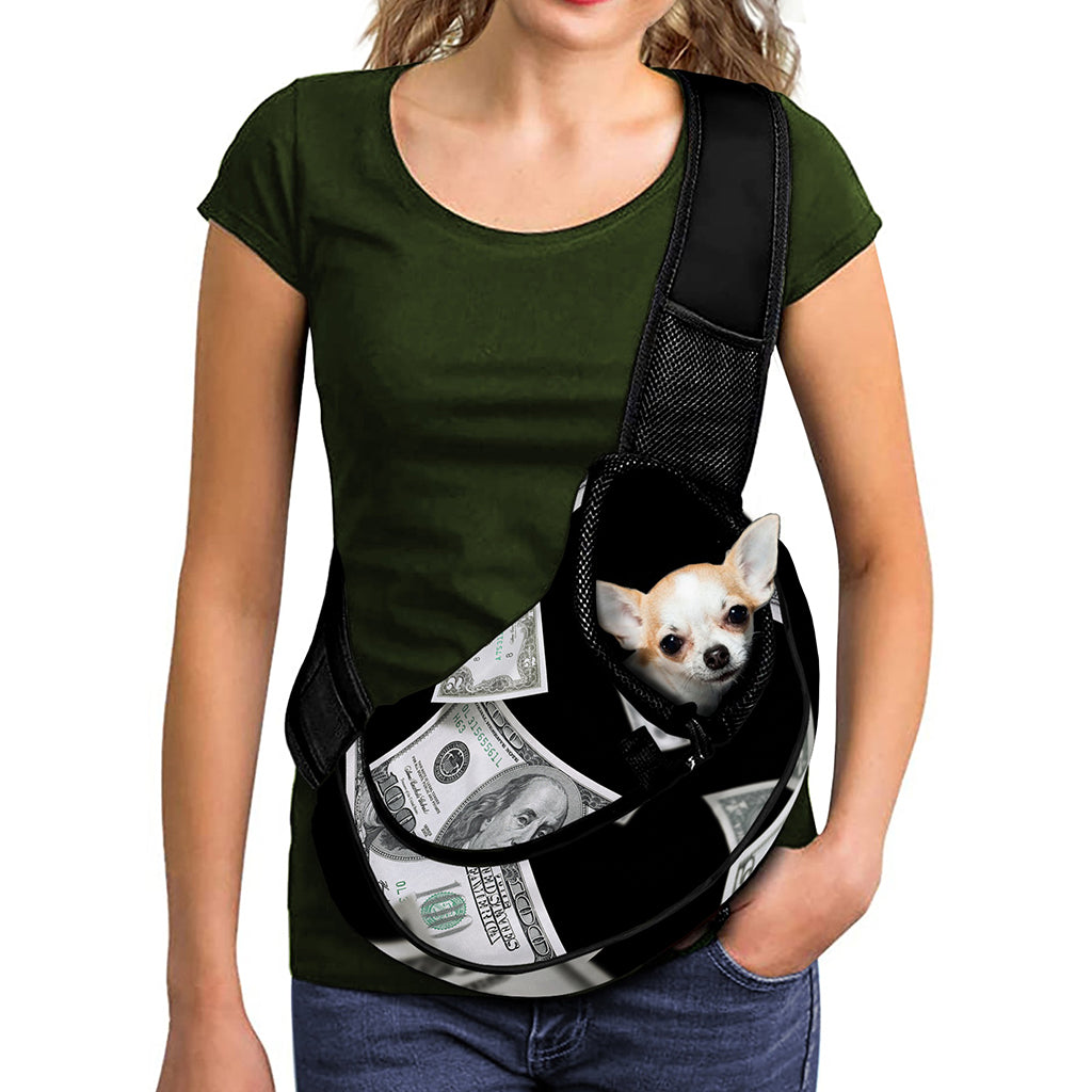 Flying USD Print Pet Sling Carrier