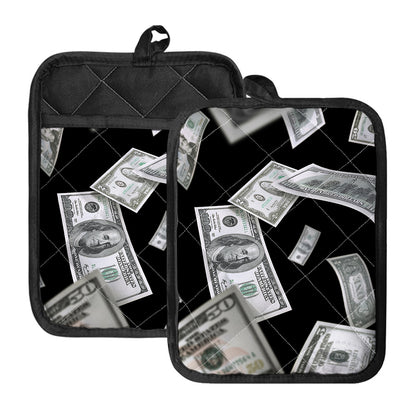 Flying USD Print Pot Holders With Pocket