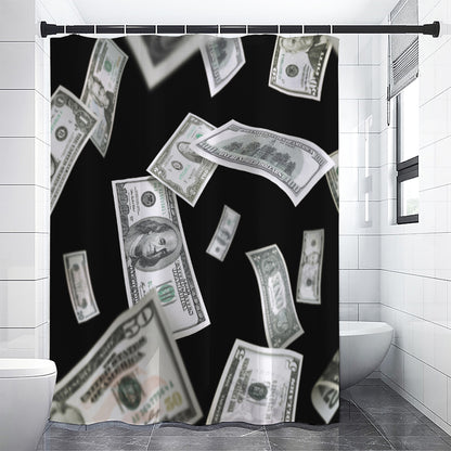 Flying USD Print Premium Shower Curtain