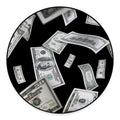Flying USD Print Round Floor Mat