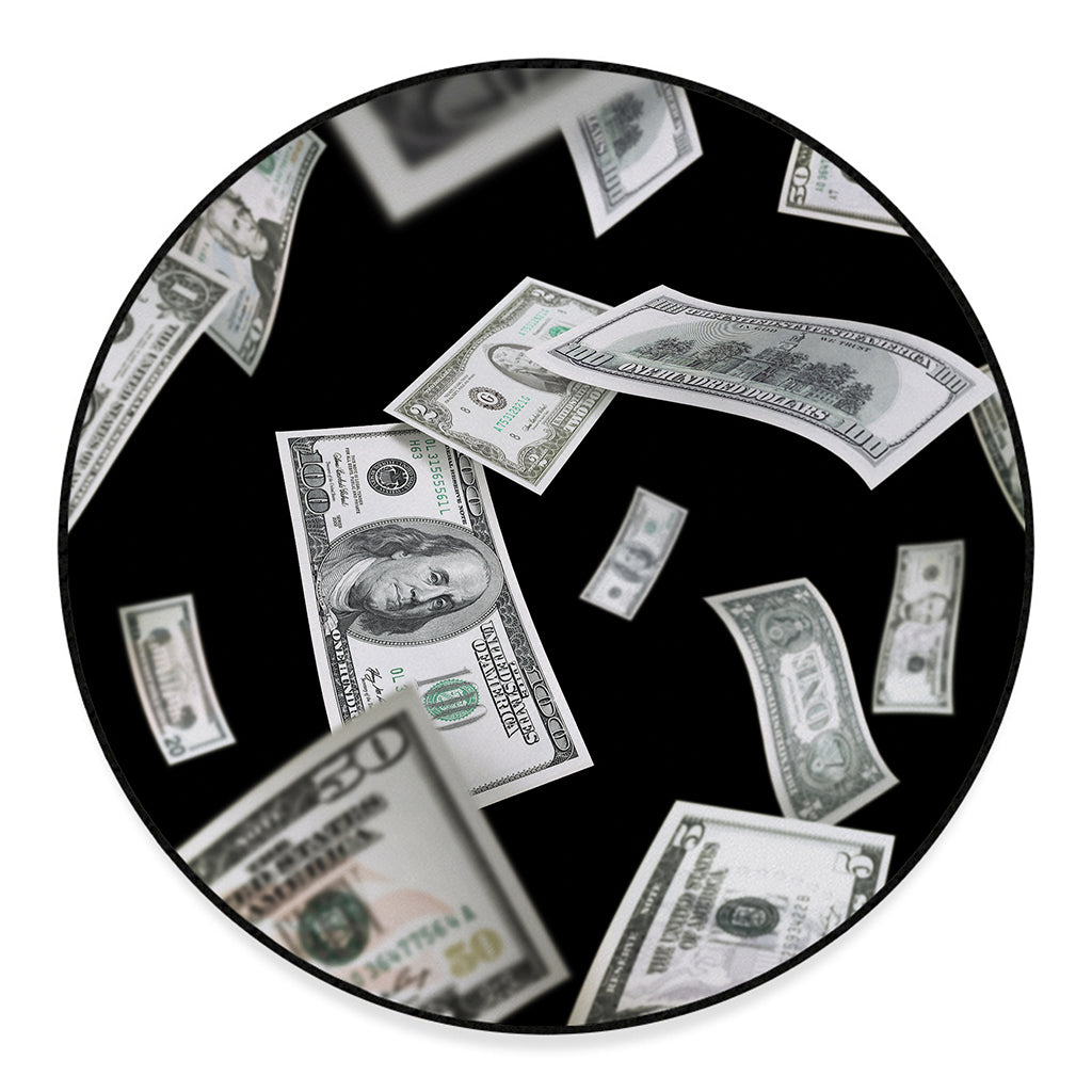 Flying USD Print Round Floor Mat