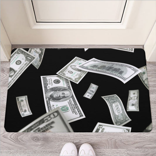 Flying USD Print Rubber Doormat