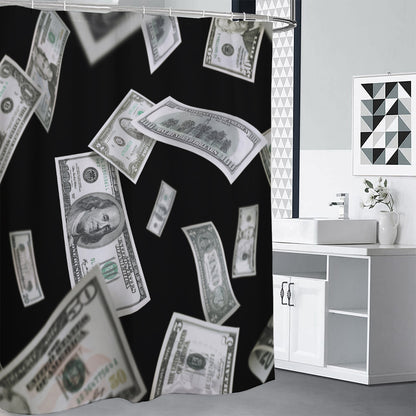 Flying USD Print Shower Curtain