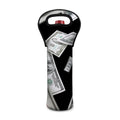 Flying USD Print Single Neoprene Wine Tote