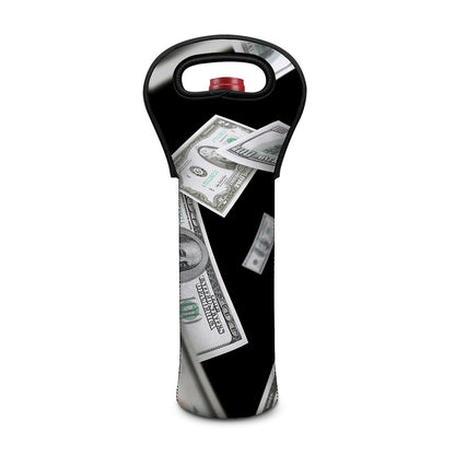 Flying USD Print Single Neoprene Wine Tote