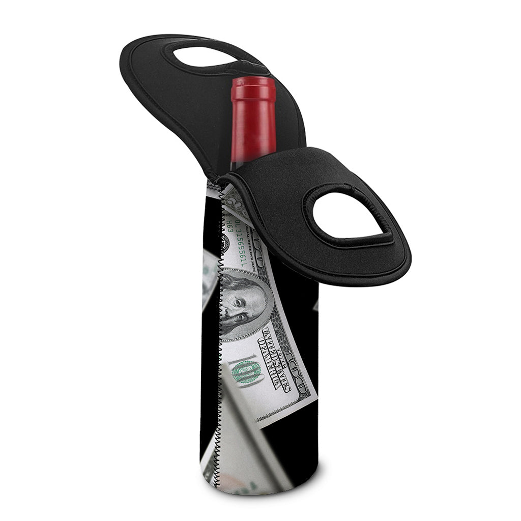 Flying USD Print Single Neoprene Wine Tote