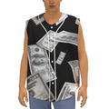 Flying USD Print Sleeveless Baseball Jersey