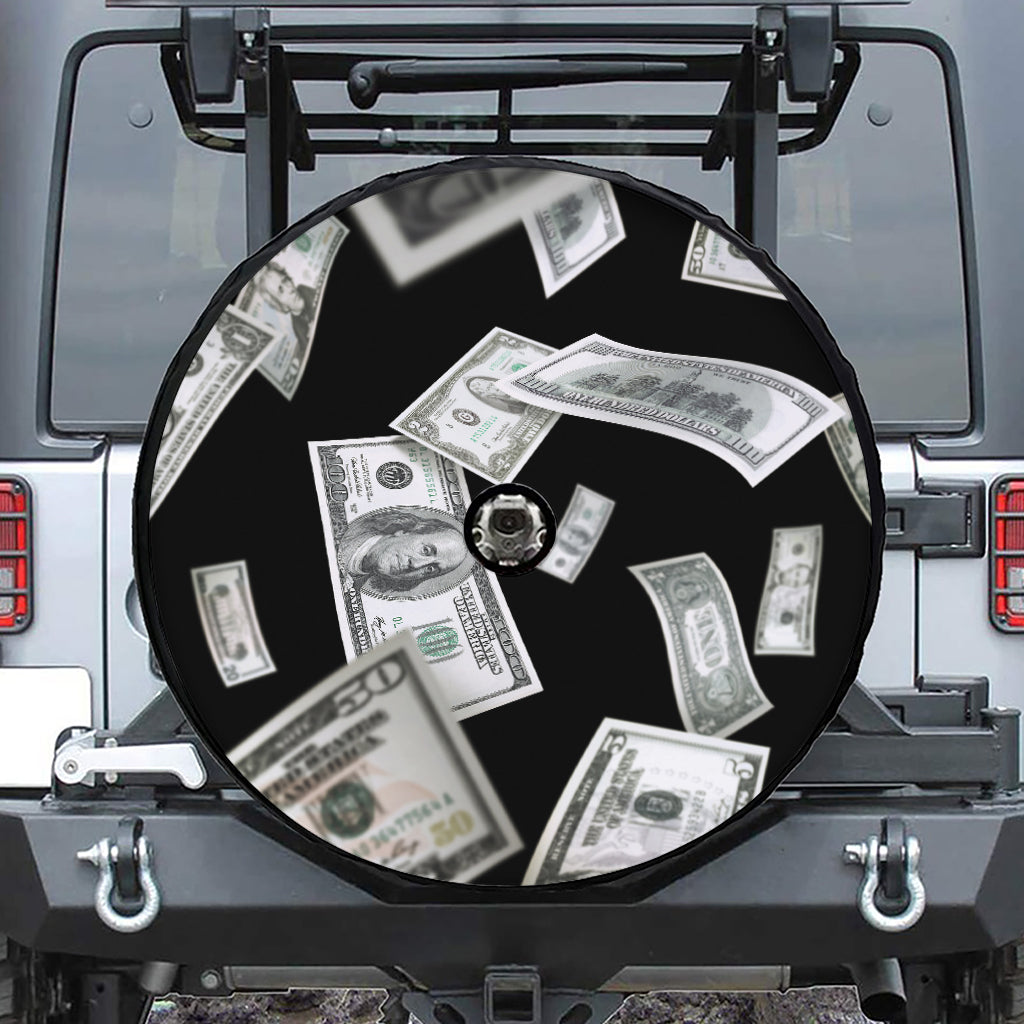 Flying USD Print Tire Cover With Camera Hole