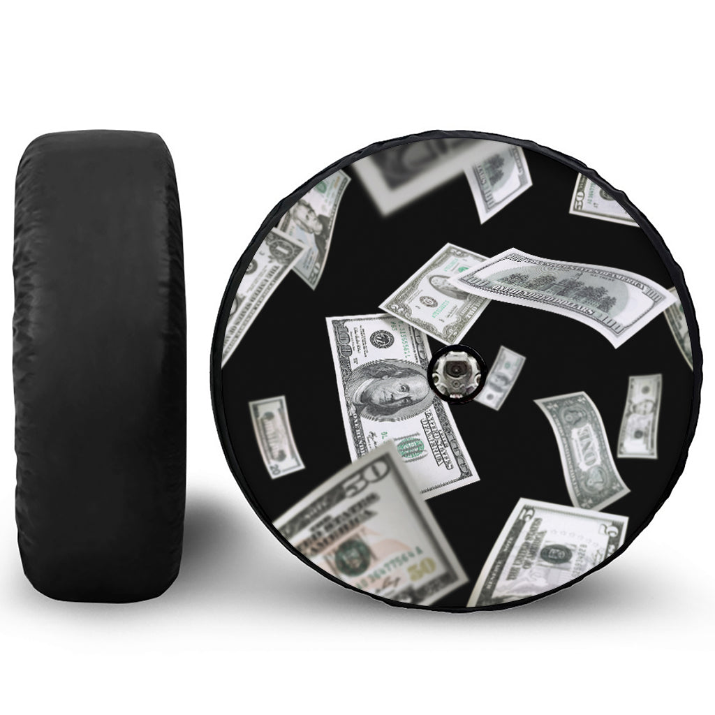 Flying USD Print Tire Cover With Camera Hole