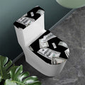 Flying USD Print Toilet Lid And Tank Cover Set