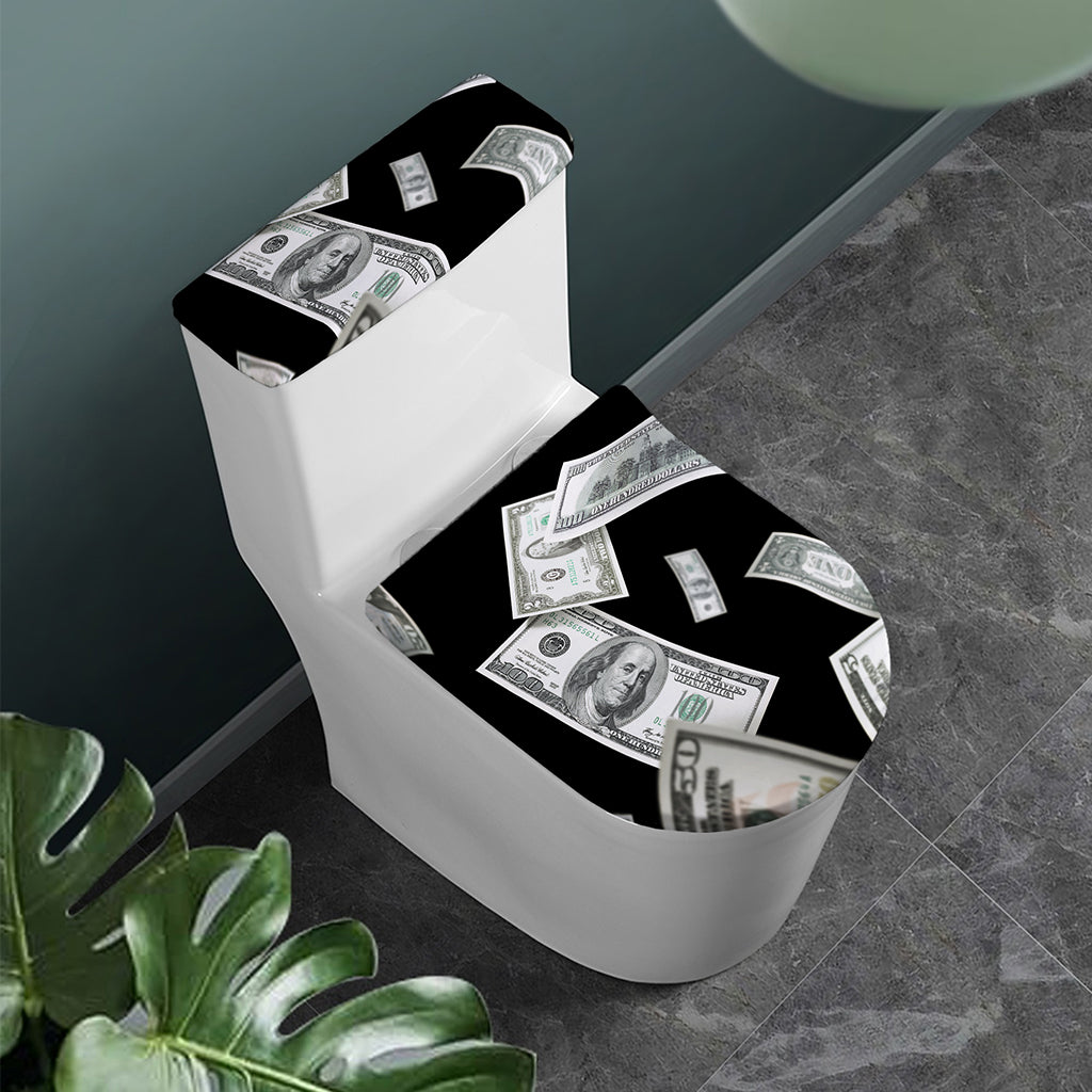 Flying USD Print Toilet Lid And Tank Cover Set
