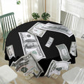 Flying USD Print Waterproof Round Tablecloth