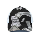 Flying USD Print White Mesh Trucker Cap