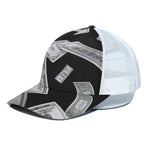 Flying USD Print White Mesh Trucker Cap