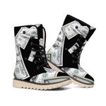 Flying USD Print Winter Boots