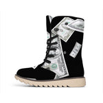 Flying USD Print Winter Boots