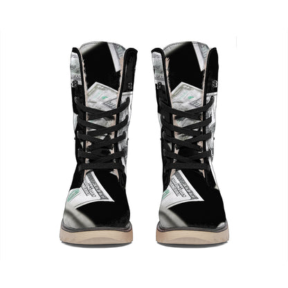 Flying USD Print Winter Boots