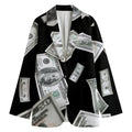 Flying USD Print Women's Blazer