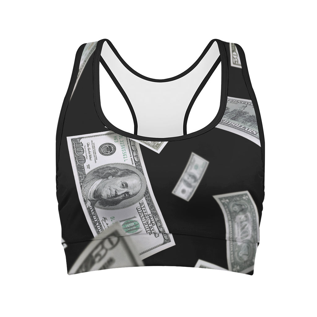 Flying USD Print Women's Sports Bra