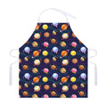 Food Planets Pattern Print Adjustable Apron