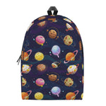 Food Planets Pattern Print Backpack