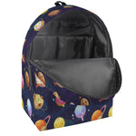 Food Planets Pattern Print Backpack