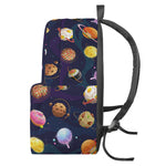 Food Planets Pattern Print Backpack