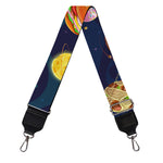 Food Planets Pattern Print Bag Strap