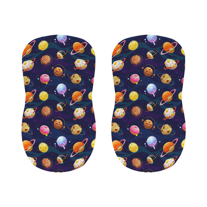 Food Planets Pattern Print Bar Stool Covers