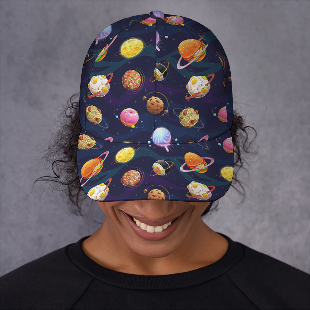 Food Planets Pattern Print Baseball Cap