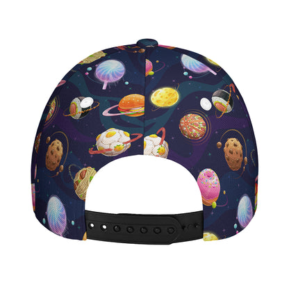 Food Planets Pattern Print Baseball Cap
