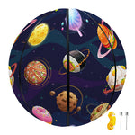 Food Planets Pattern Print Basketball