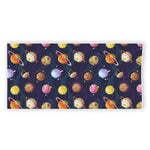 Food Planets Pattern Print Beach Towel