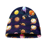 Food Planets Pattern Print Beanie