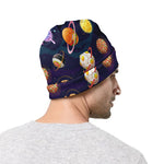 Food Planets Pattern Print Beanie