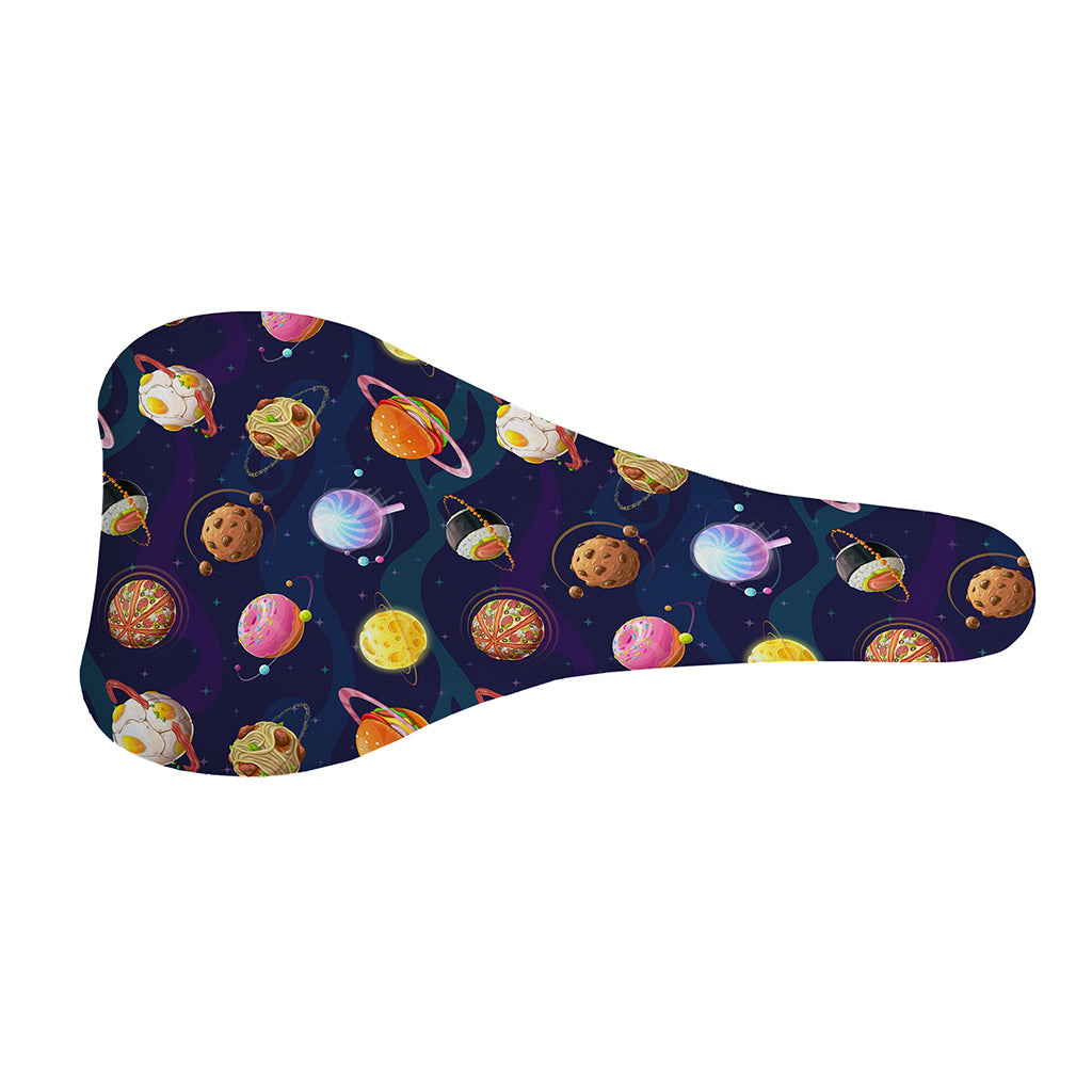 Food Planets Pattern Print Bicycle Seat Cover