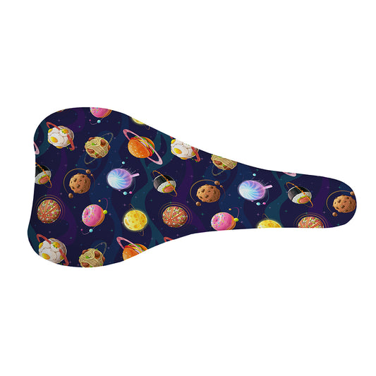 Food Planets Pattern Print Bicycle Seat Cover