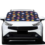 Food Planets Pattern Print Car Windshield Snow Cover