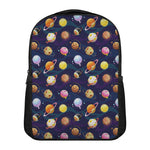 Food Planets Pattern Print Casual Backpack