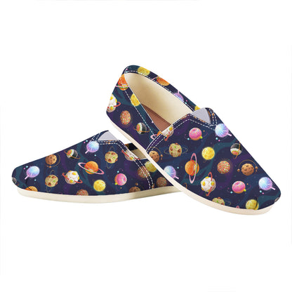 Food Planets Pattern Print Casual Shoes