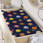 Food Planets Pattern Print Changing Pad Cover