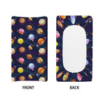 Food Planets Pattern Print Changing Pad Cover