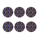 Food Planets Pattern Print Coaster Set