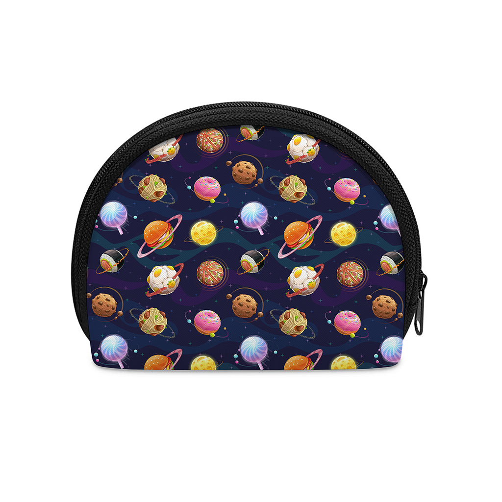 Food Planets Pattern Print Coin Purse