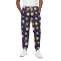 Food Planets Pattern Print Cotton Sweatpants