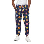Food Planets Pattern Print Cotton Pants
