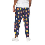 Food Planets Pattern Print Cotton Pants