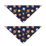 Food Planets Pattern Print Dog Bandana