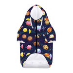 Food Planets Pattern Print Dog Zip Up Hoodie