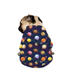 Food Planets Pattern Print Dog Zip Up Jacket